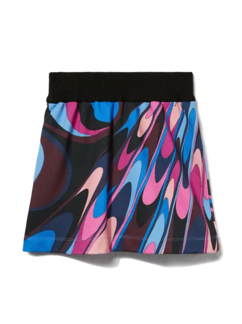 PUCCI Junior Onde-print mini skirt