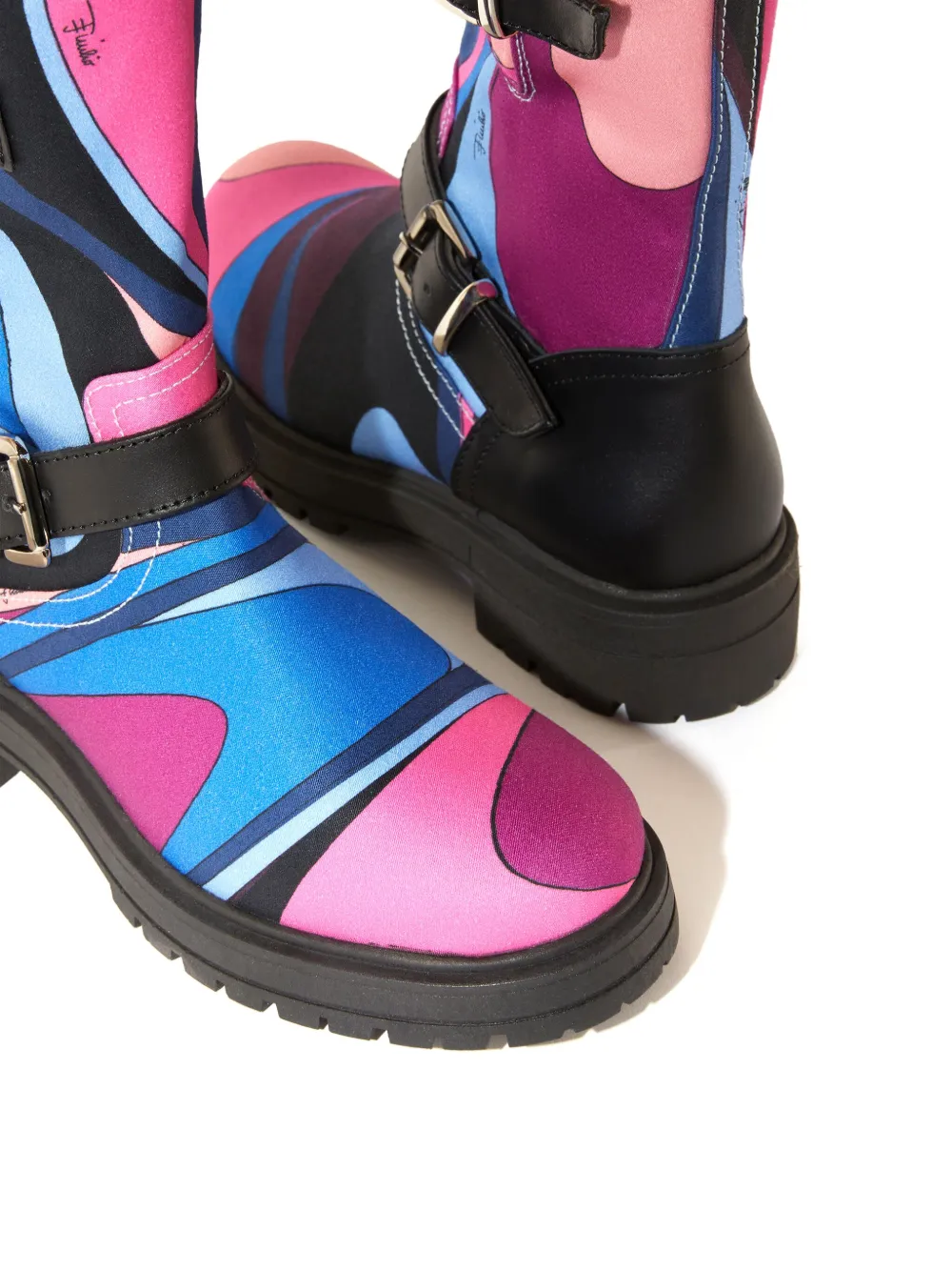 PUCCI Junior Onde-print boots Blue