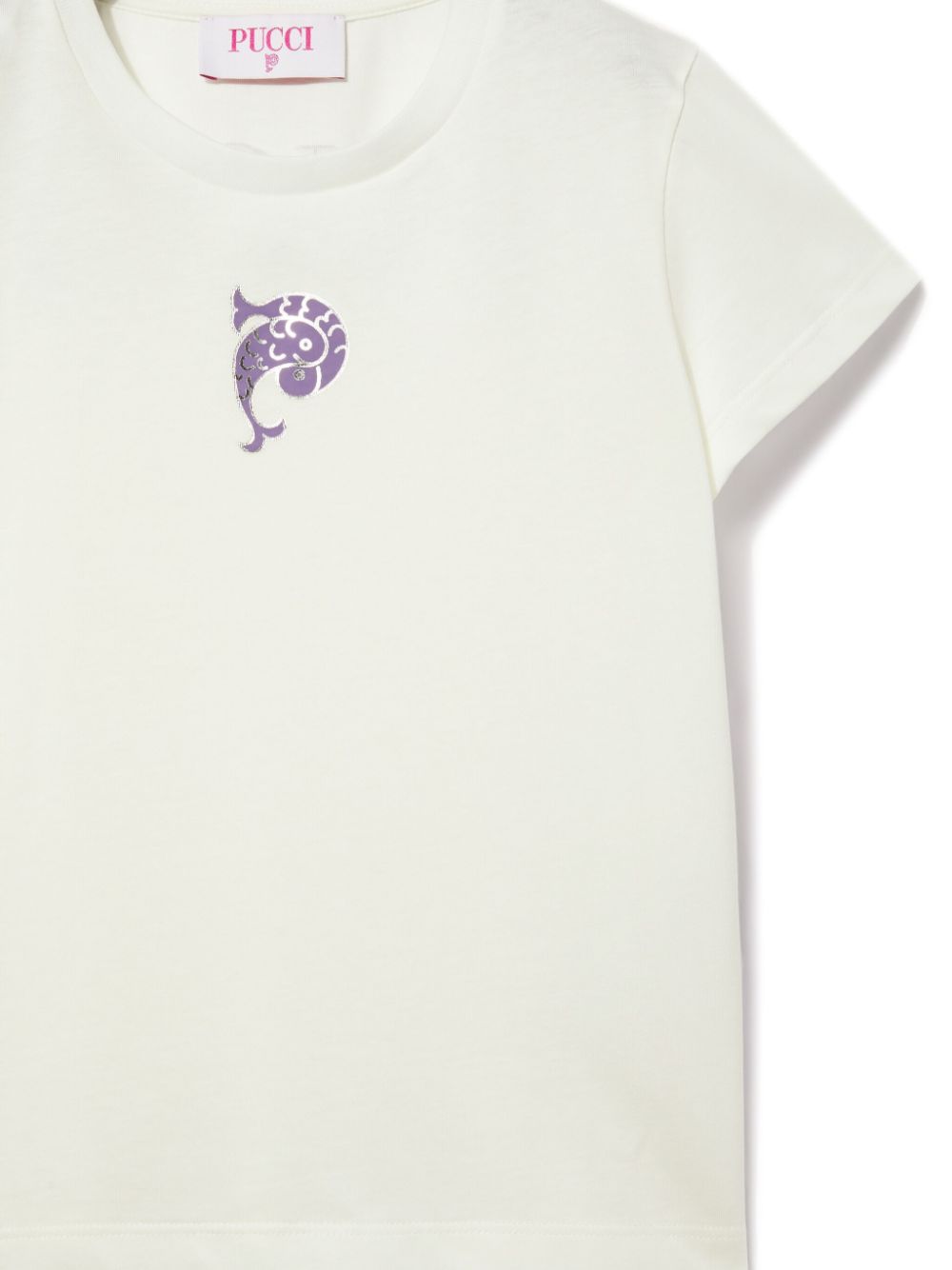 PUCCI Junior T-shirt met logoprint Beige