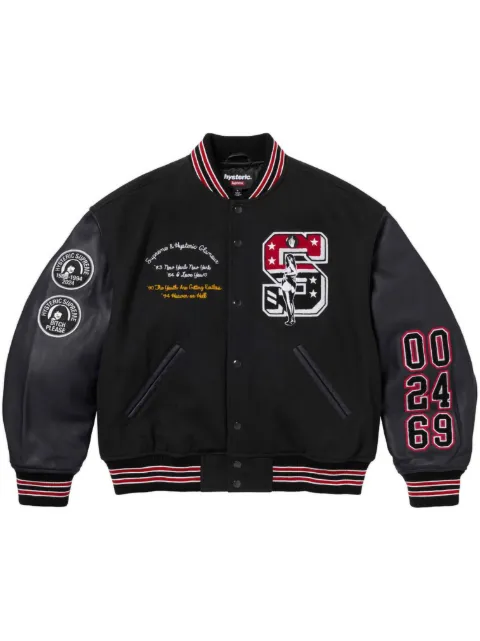 Supreme Hysteric Glamour "Black" varsity jacket