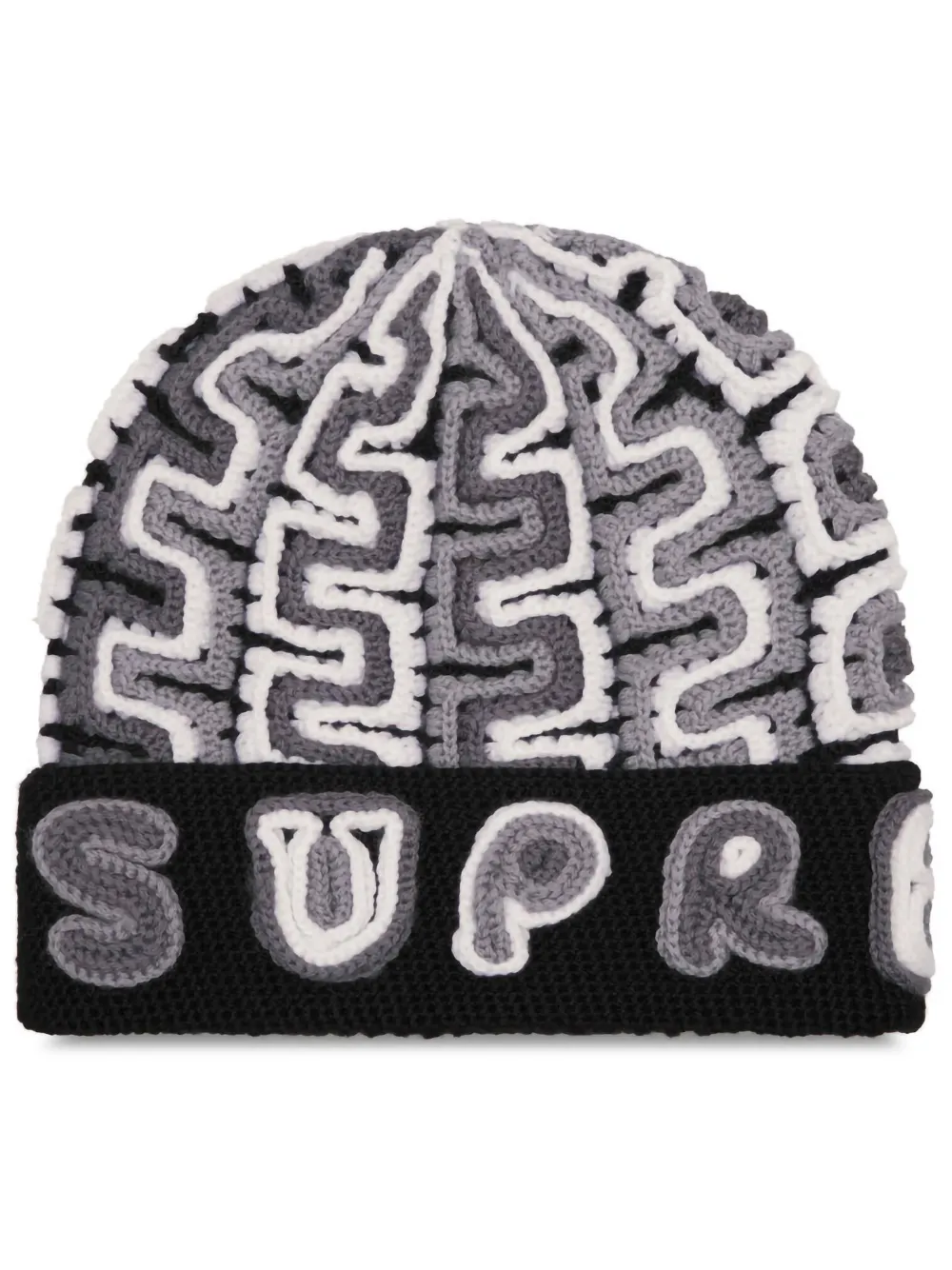 Supreme 얀 아플리케 블랙/화이트 비니 | 화이트 | Image 1