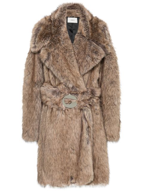 Coperni faux-fur belted coat Women