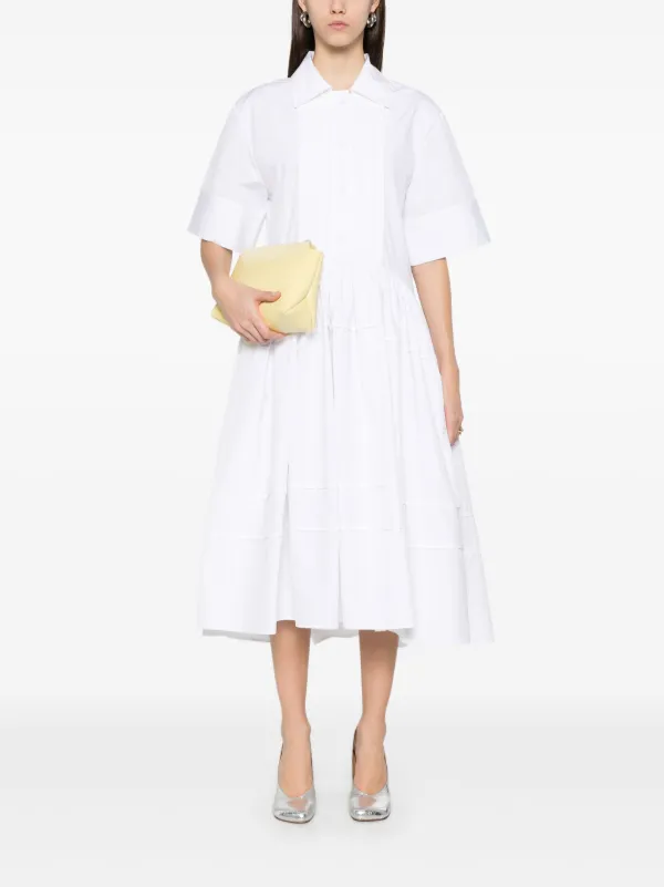 ワンピース Jil Sander White Cotton Dress Cotton shirt dress in white - Jil Sander | Mytheresa