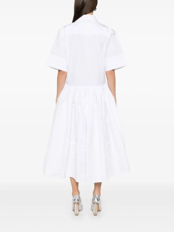 Jil Sander Cotton Midi Dress | White | FARFETCH