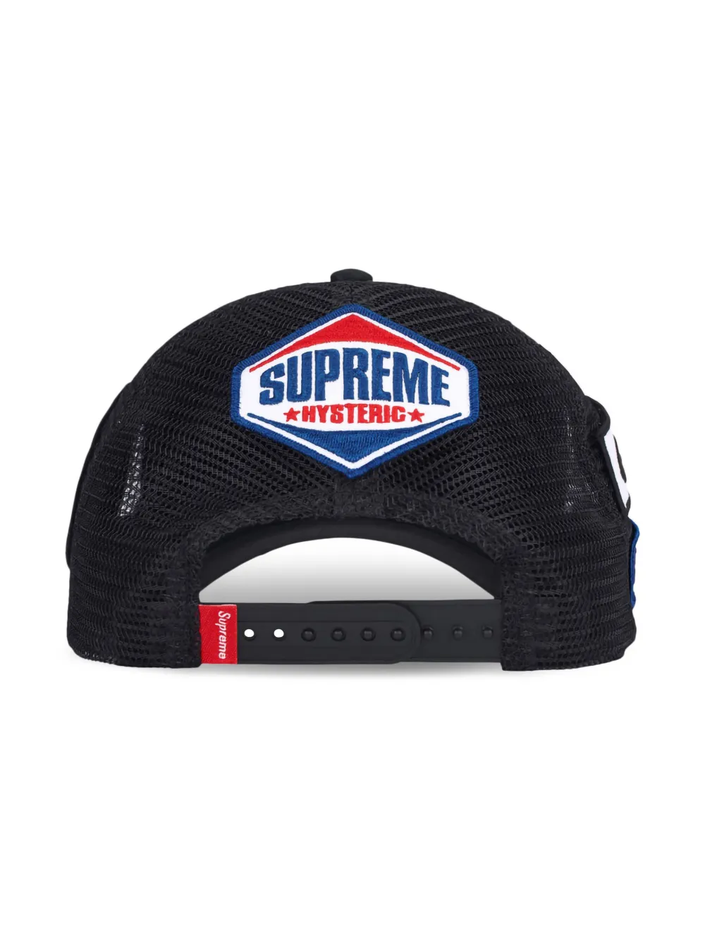 Supreme x Hysteric Glamour 6-vlakenk "Black" hoed met mesh - Zwart