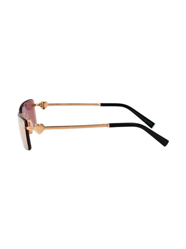Tiffany&co. rimless sunglass y2k 超美品 Tiffany Women's Modern Black Rimless Sunglasses - E-SEVEN STORE