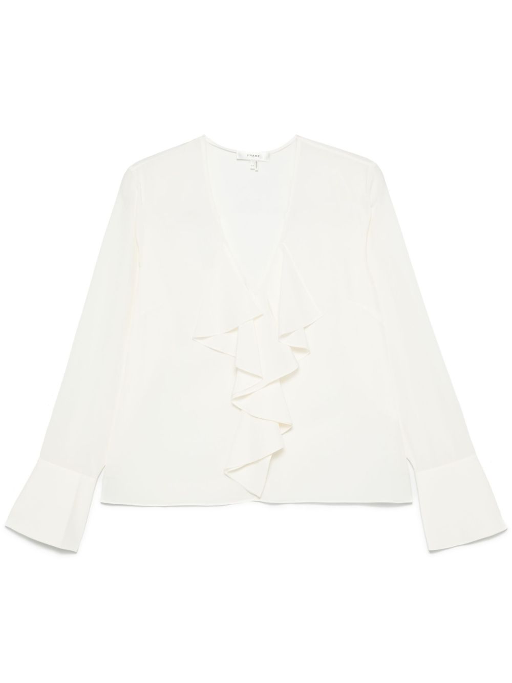 ruffle-detailing blouse