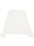 FRAME ruffle-detailing blouse - White