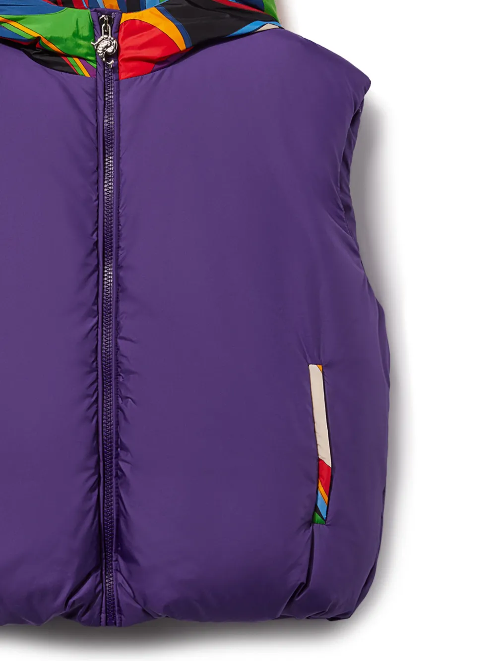 Shop Pucci Junior Onde-print Gillet In 紫色