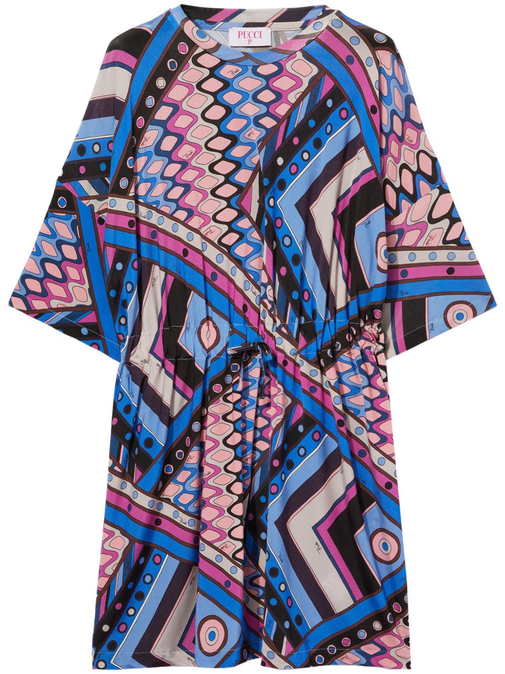 Pucci Junior Kids' Vivara-print Dress In Blue