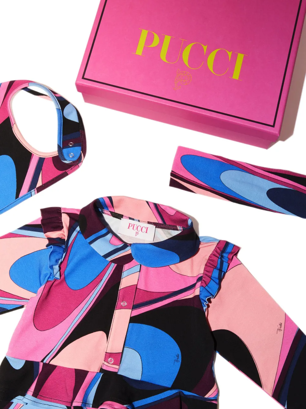 PUCCI Junior Babypakje met Onde-print Roze