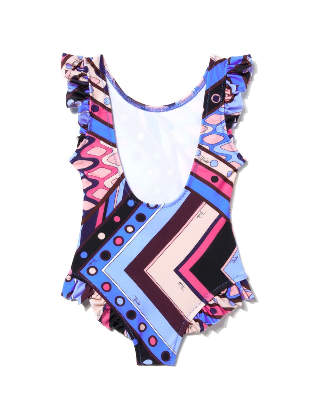 PUCCI Junior Vivara-print swimsuit - Blauw