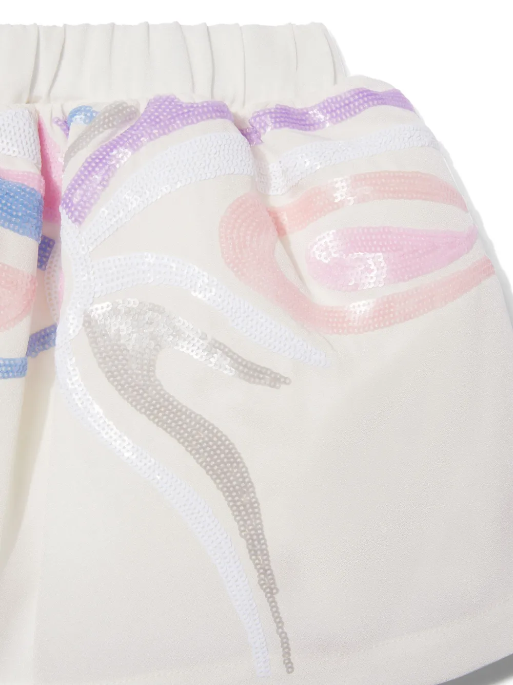 PUCCI Junior Marmo mini-rok verfraaid met kristallen Wit