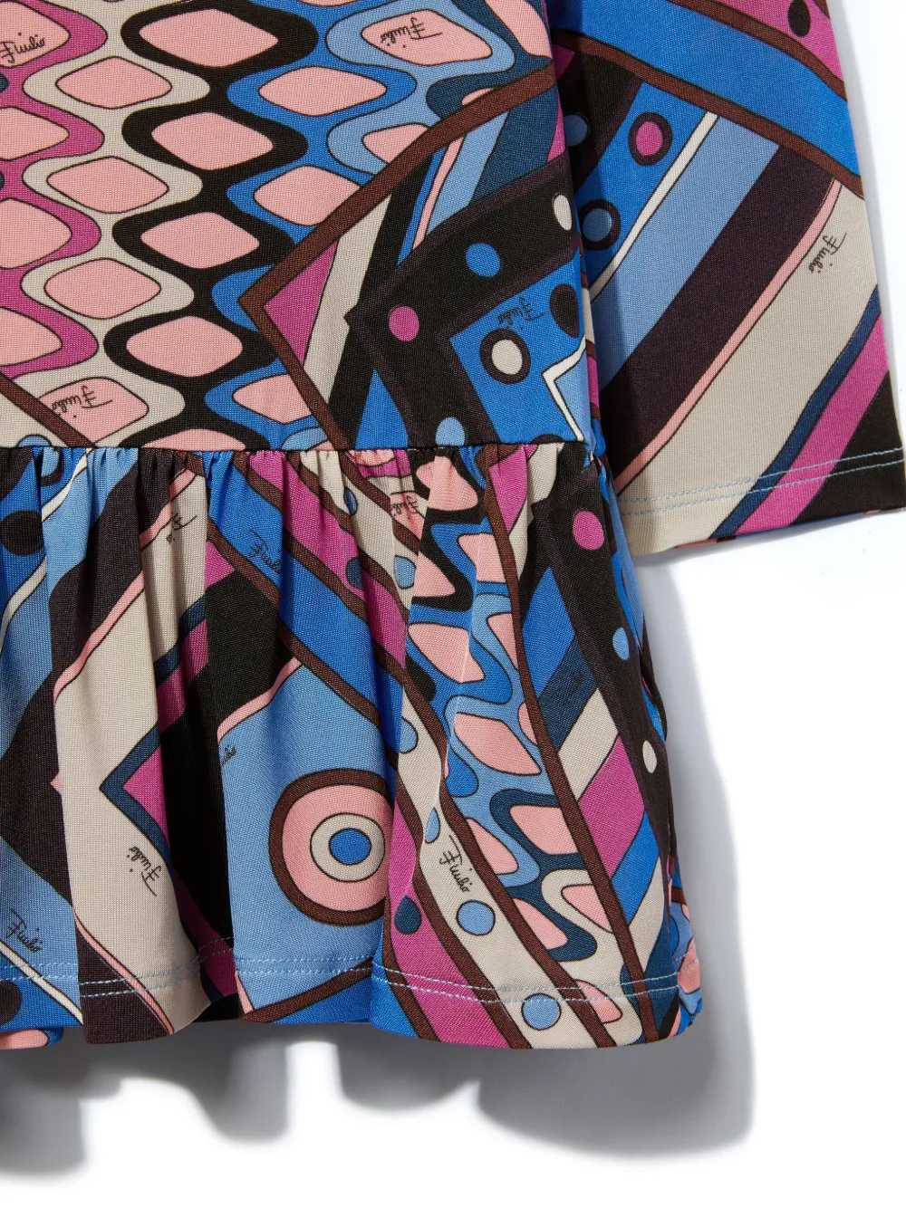 PUCCI Junior Top met Vivara-print Blauw