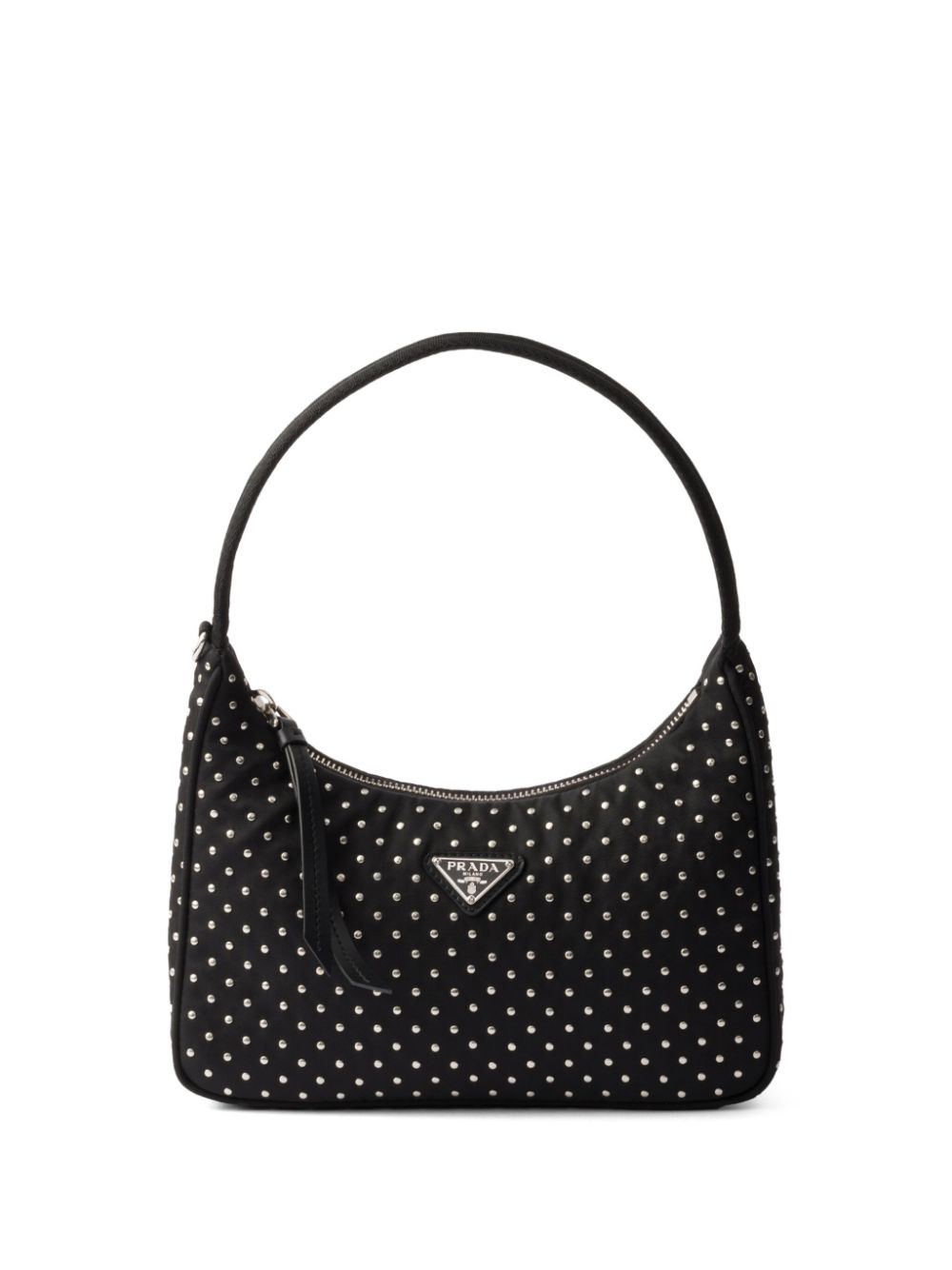 Prada Re-Nylon kleine tas met studs Zwart