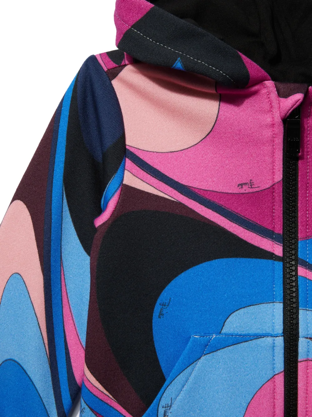 PUCCI Junior Hoodie met Onde-print Blauw