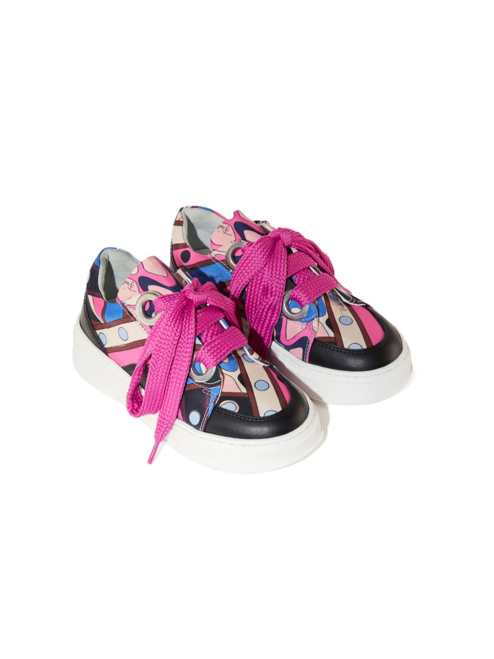 PUCCI Junior Vivara-print sneakers Black