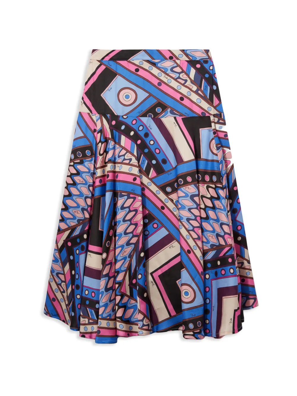 PUCCI Junior Vivara-print midi skirt - Blauw