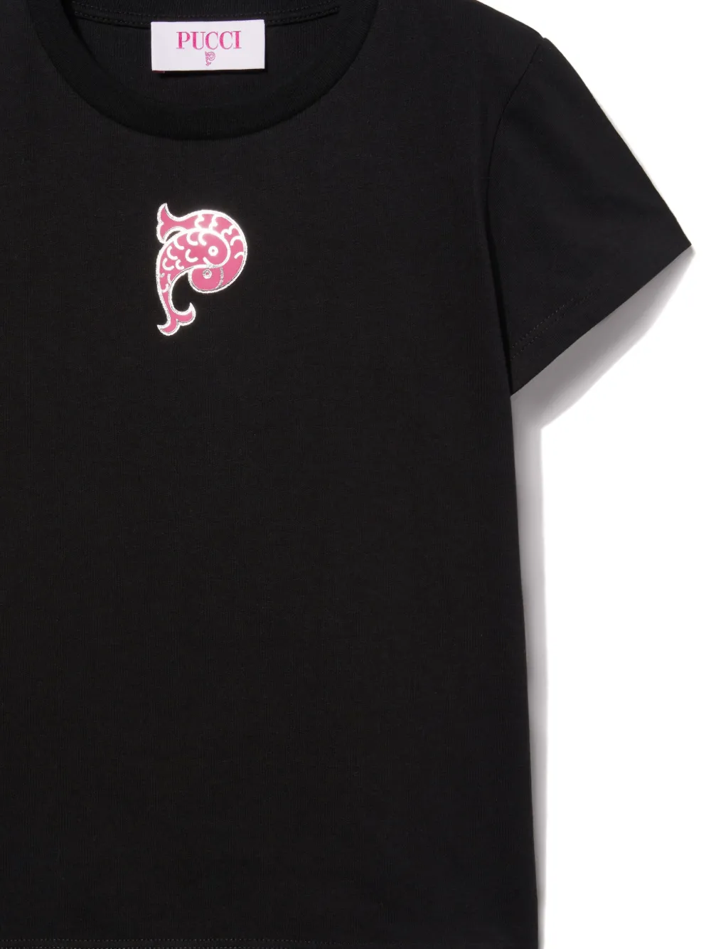 Shop Pucci Junior Logo-print T-shirt In Black