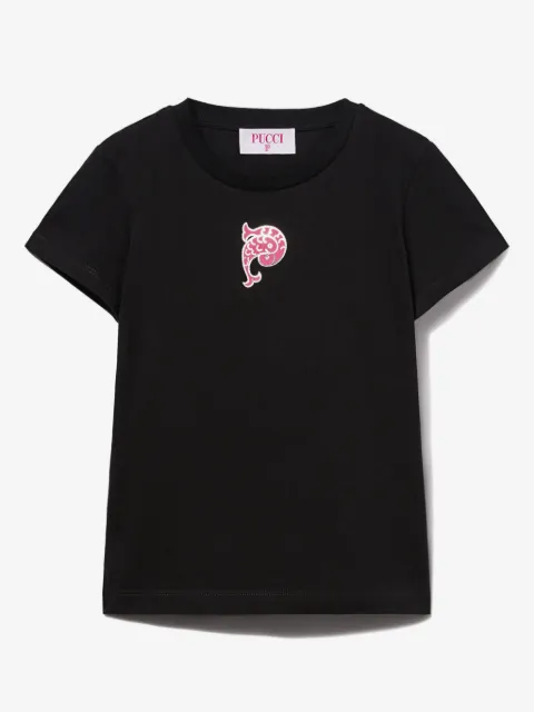 PUCCI Junior playera con logo estampado