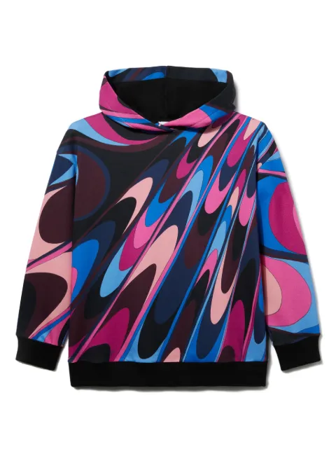 PUCCI Junior hoodie con estampado Onde