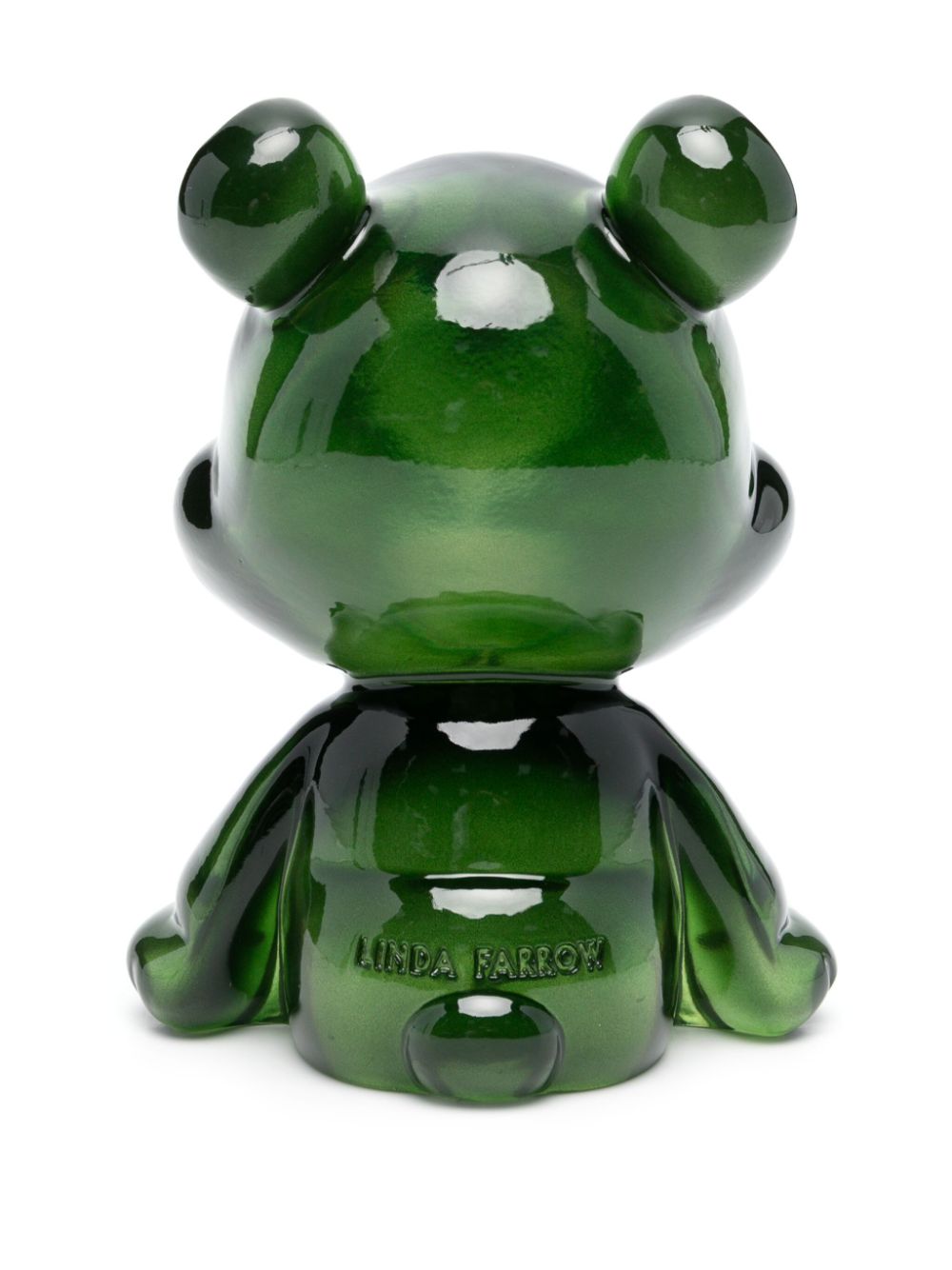 Linda Farrow Eko holiday bear (12 cm x 16 cm) - Groen