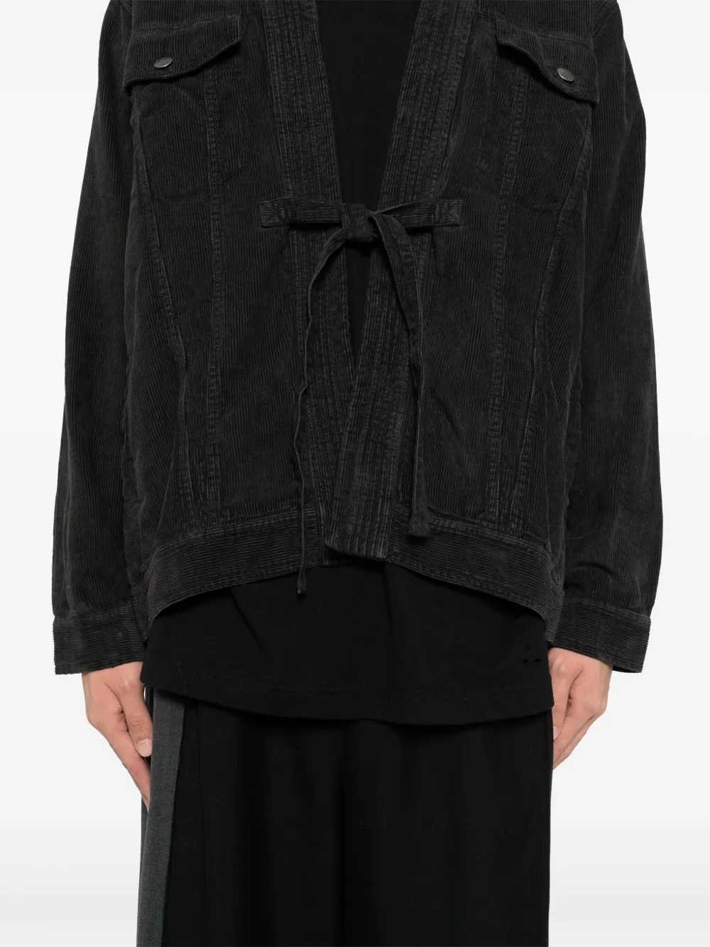 Maharishi Ribfluwelen jack Zwart