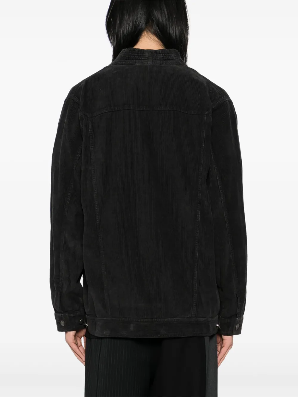 Maharishi Ribfluwelen jack Zwart
