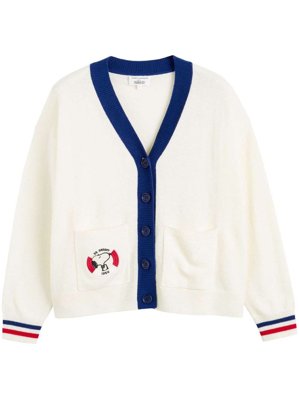 Chinti & Parker x Peanuts Snoopy-appliqué cardigan - White