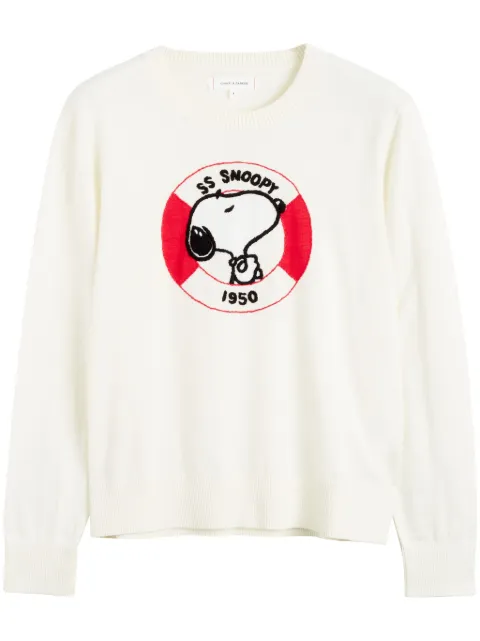 Chinti & Parker x Peanuts Snoopy-embroidered top