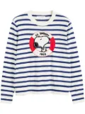 Chinti & Parker x Peanuts Snoopy-embroidered jumper - White