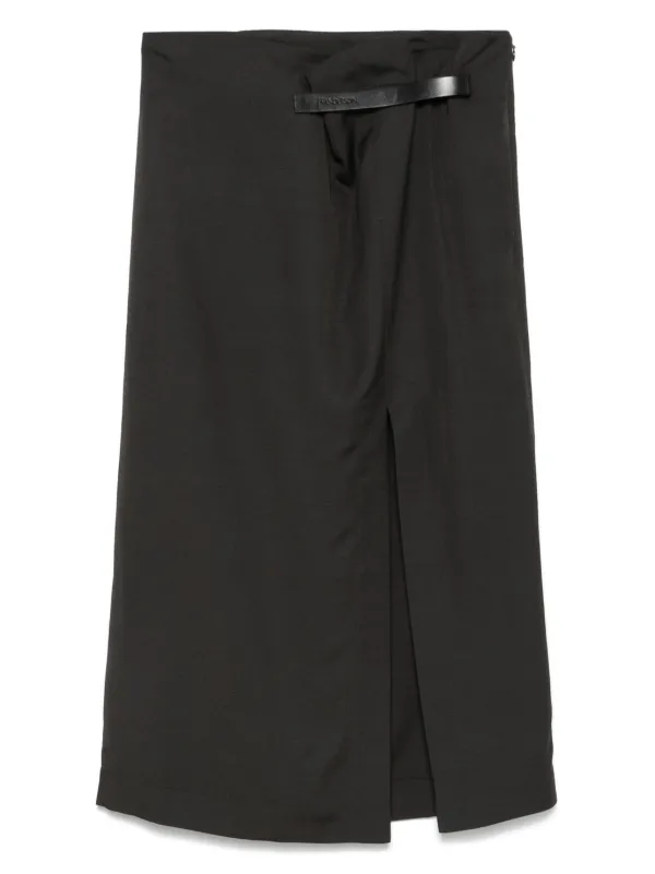 JW Anderson Logo-strap Midi Skirt in Grey