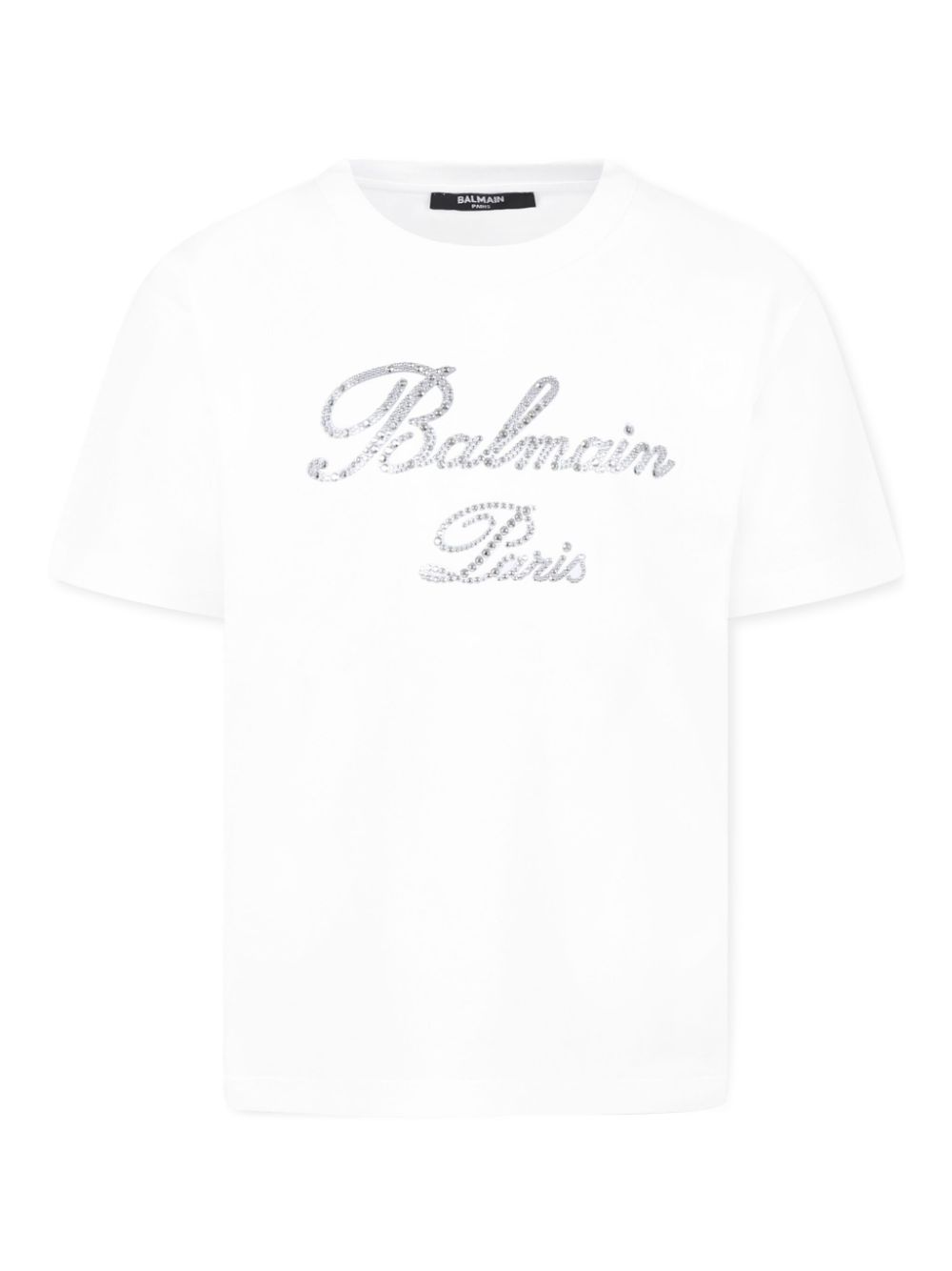 Balmain Kids T-shirt met logopatch Wit