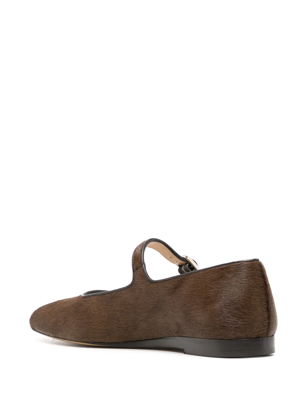 Le Monde Beryl classic mary jane leather ballerina shoes Brown