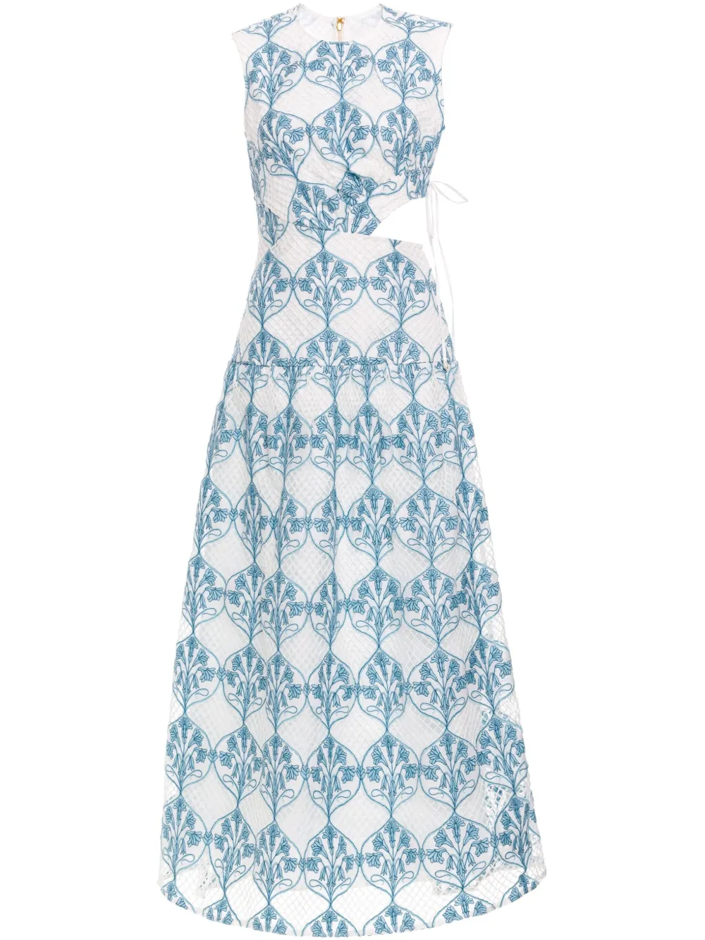 Agua By Agua Bendita Ontoño Ribbons jurk Wit