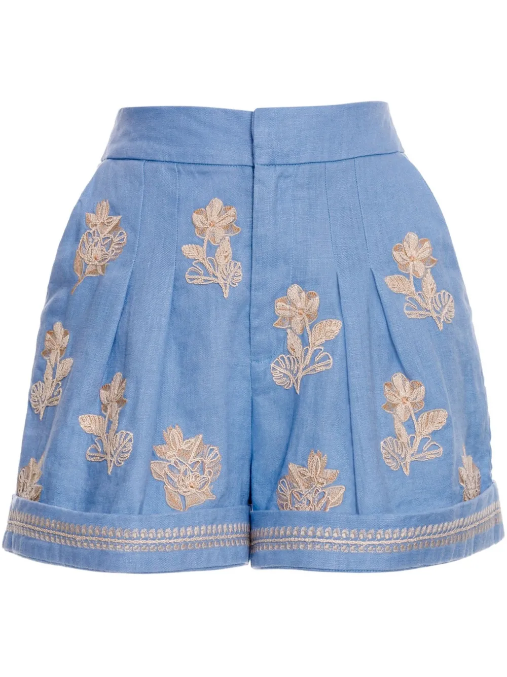 Agua By Agua Bendita Romy Madera shorts | Blue | Image 1