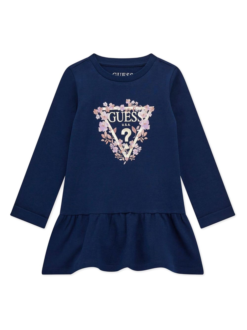 Guess kids Jurk met logoprint Blauw