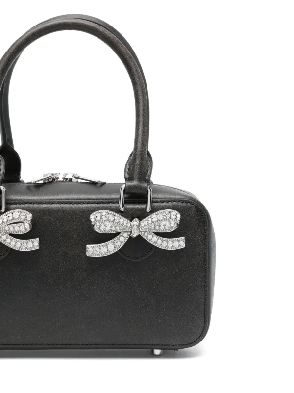 【関税込み】Mini Tote Bag - SELF PORTRAIT - Leather - Black Self-Portrait Mini Leather Tote Bag | Black | FARFETCH