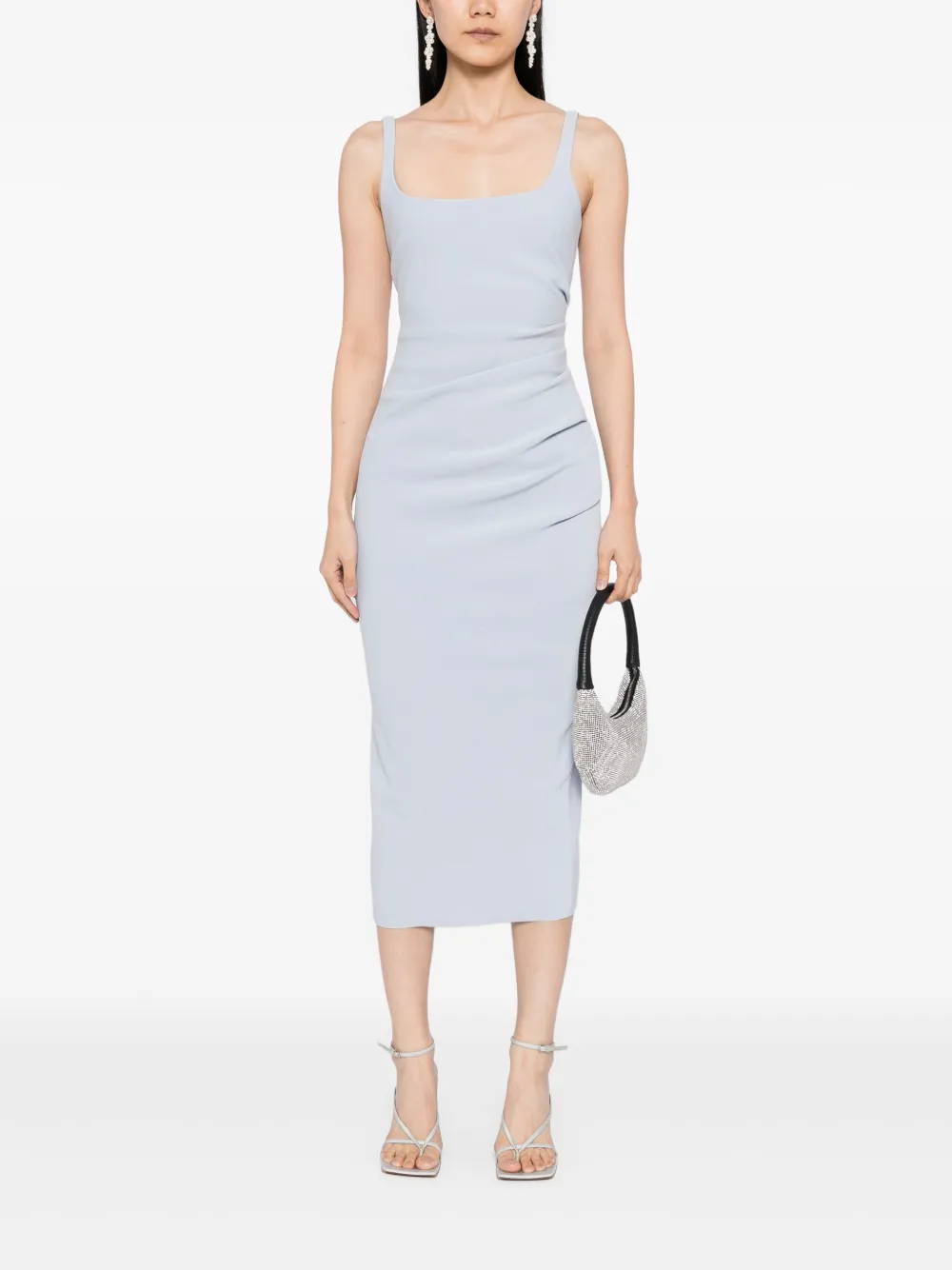 BEC + BRIDGE Karina gesmockte midi-jurk - Blauw