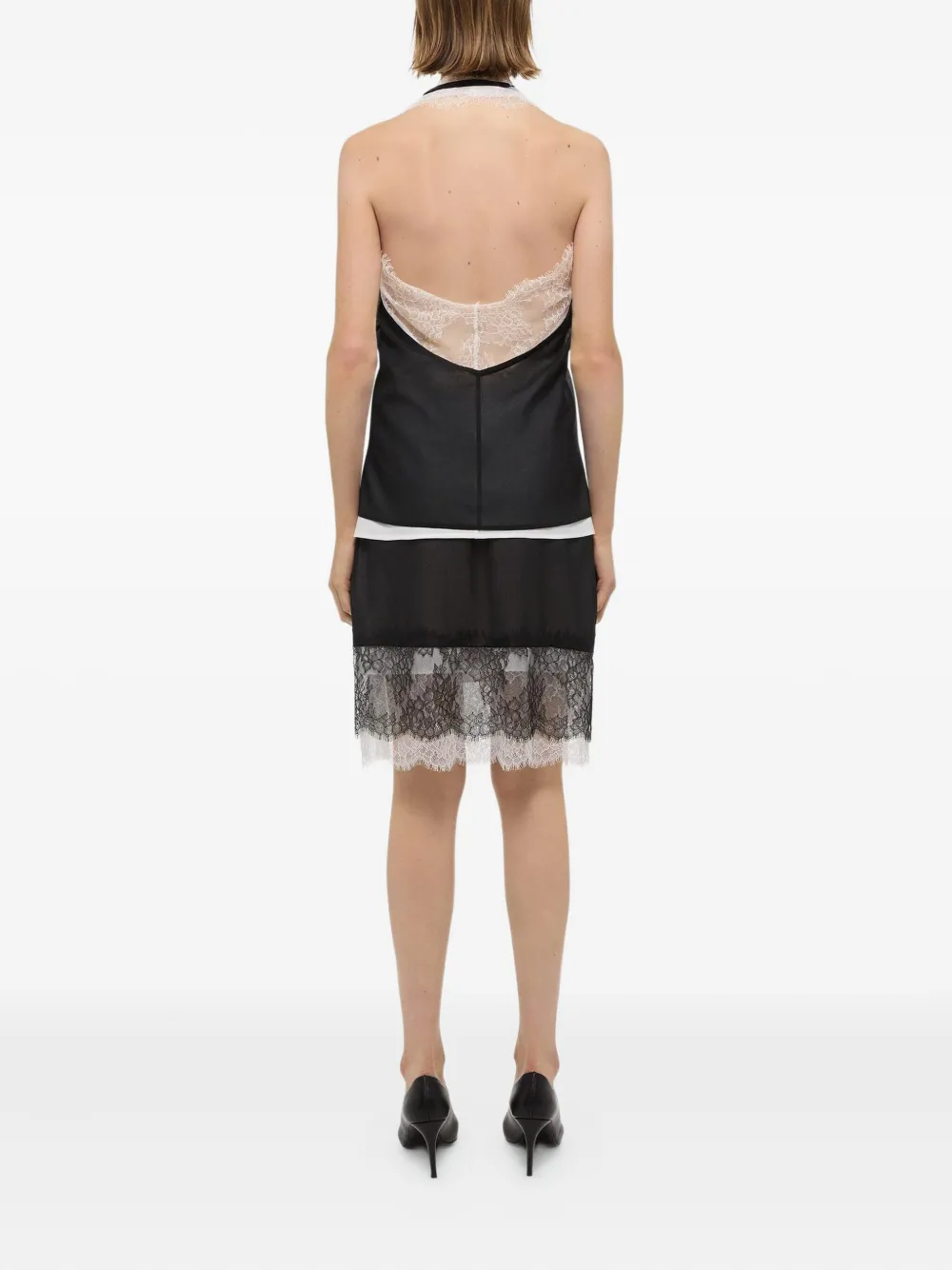 Harris Wharf London Lace-trimmed Slip Skirt