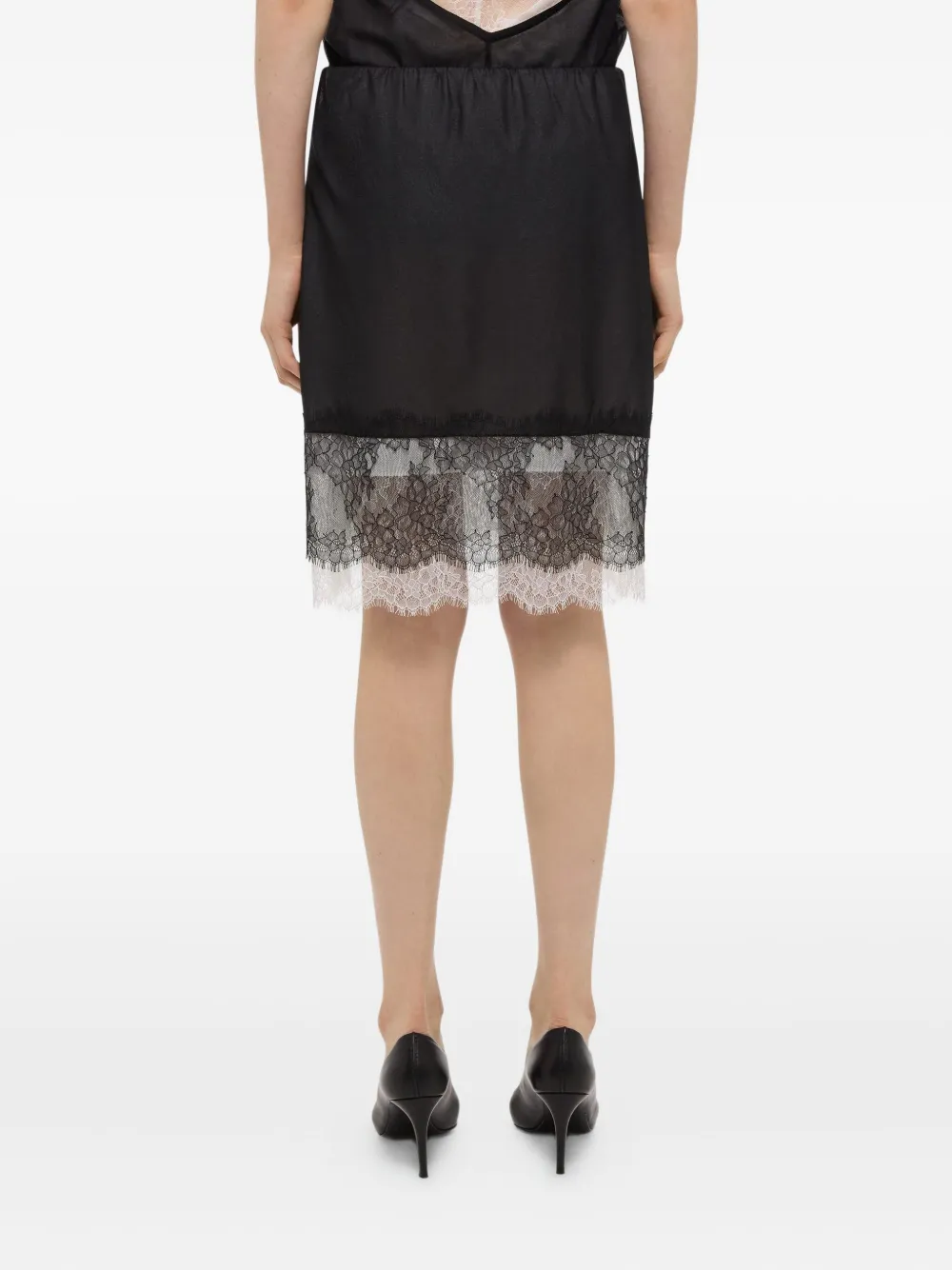 Harris Wharf London Lace-trimmed Slip Skirt