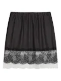 Harris Wharf London lace-trimmed slip skirt - Black