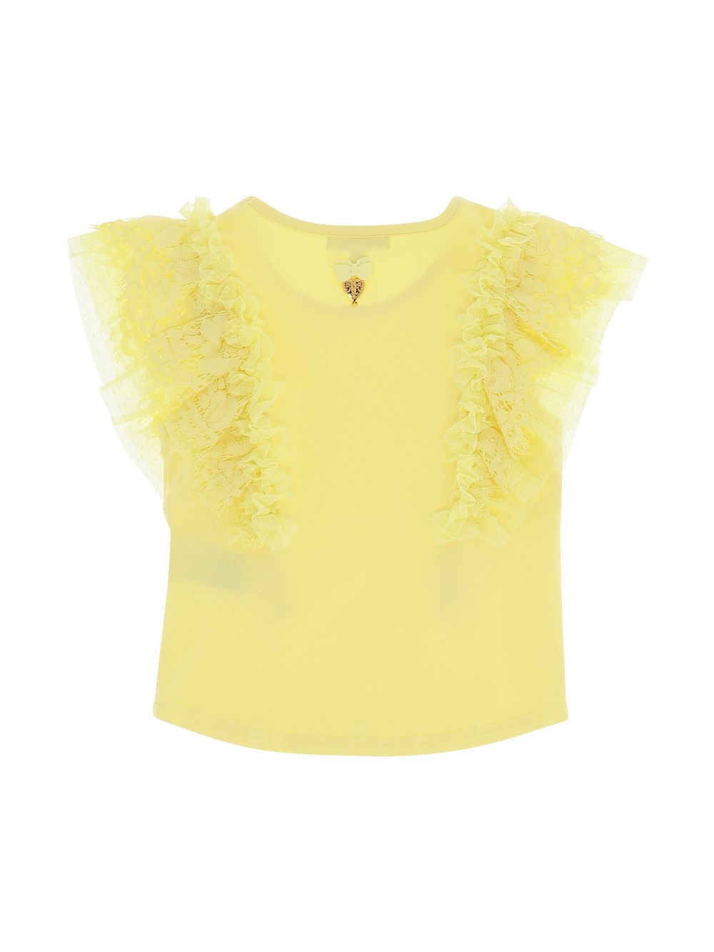 ANGEL'S FACE KIDS ruffle-detailing T-shirt - Geel