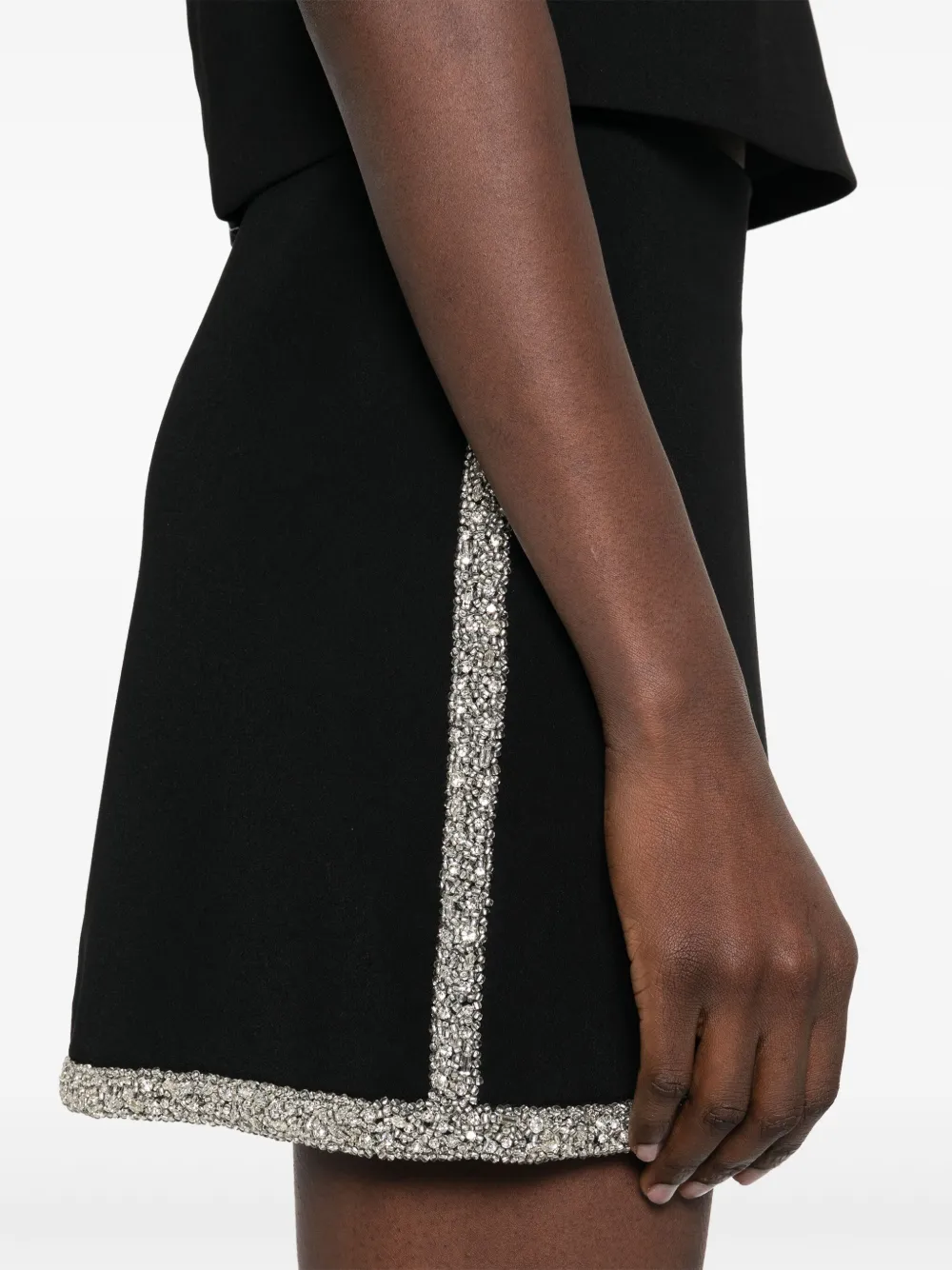 Shop Alice And Olivia Riley Mini Skirt In Black
