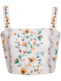 Agua By Agua Bendita Luciana Chineses crop top - White