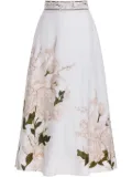 Agua By Agua Bendita Bergamota Gardenia midi skirt - White