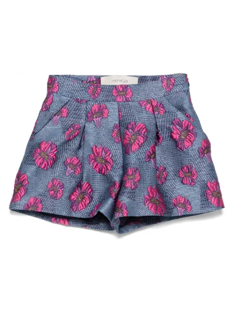 Simonetta shorts con motivo floral en jacquard