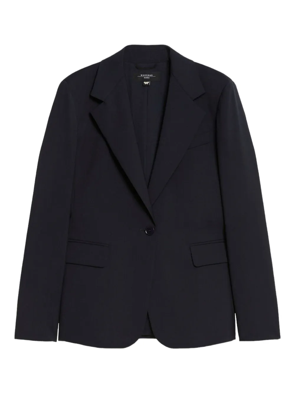 Max Mara Blazer met enkele rij knopen Blauw