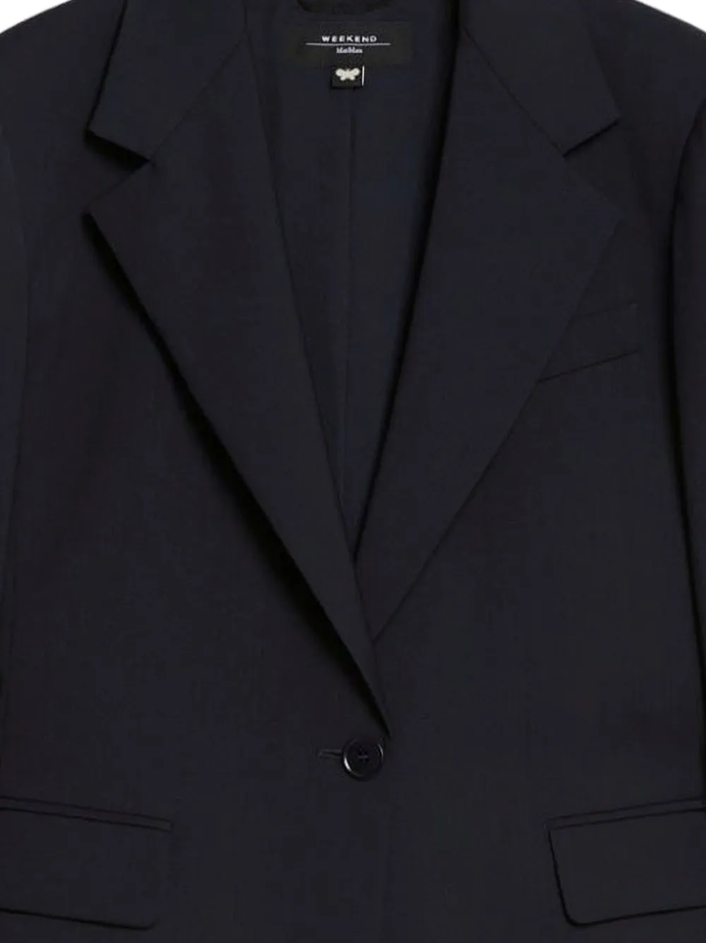 Max Mara Blazer met enkele rij knopen Blauw