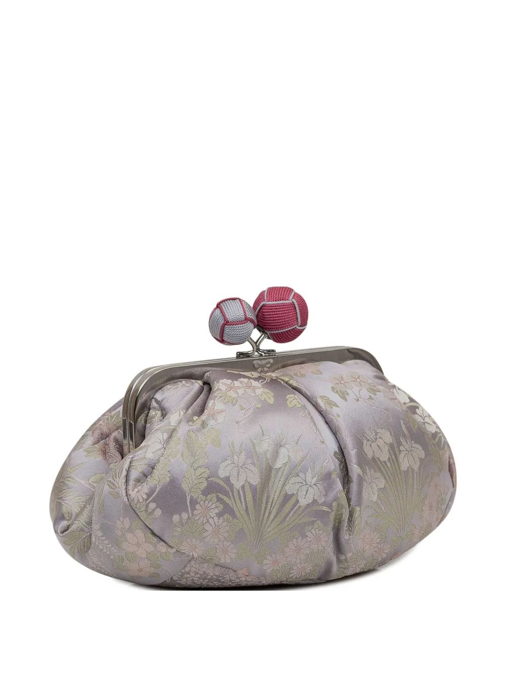 Max Mara Jacquard Silk Pasticcino Bag In 灰色